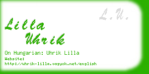 lilla uhrik business card